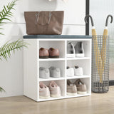 Shoe Cabinet White 52.5x30x50 cm - Low Angle