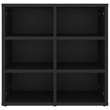 Shoe Cabinet Black 52.5x30x50 cm - 45-Degree Angle