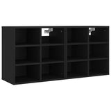 Shoe Cabinets 2 pcs Black 52.5x30x50 cm - Top-Down View