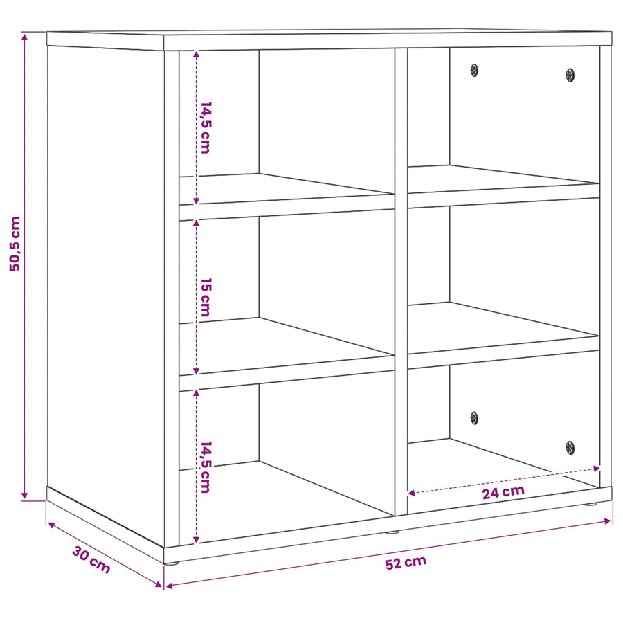 Shoe Cabinet Sonoma Oak 52.5x30x50 cm