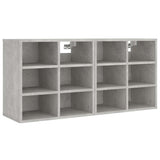 Shoe Cabinets 2 pcs Concrete Grey 52.5x30x50 cm - Top-Down View