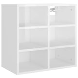 Shoe Cabinets 2 pcs High Gloss White 52.5x30x50 cm - Rear View