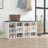 Shoe Cabinets 2 pcs High Gloss White 52.5x30x50 cm - Side View