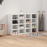 Shoe Cabinet with Shelf White 103 x 30 x 67 cm Engineered Wood - Top-Down View