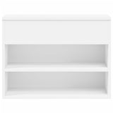 Shoe Bench White 60x30x45 cm Engineered Wood - 45-Degree Angle