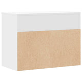 Shoe Bench White 60x30x45 cm Engineered Wood - Close-Up Angle