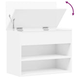 Shoe Bench White 60x30x45 cm Engineered Wood - Low Angle