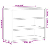 Shoe Bench Black 60x30x45 cm Engineered Wood