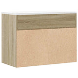 Shoe Bench White and Sonoma Oak 60x30x45 cm Engineered Wood