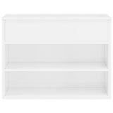 Shoe Bench High Gloss White 60x30x45 cm Engineered Wood - Top-Down View