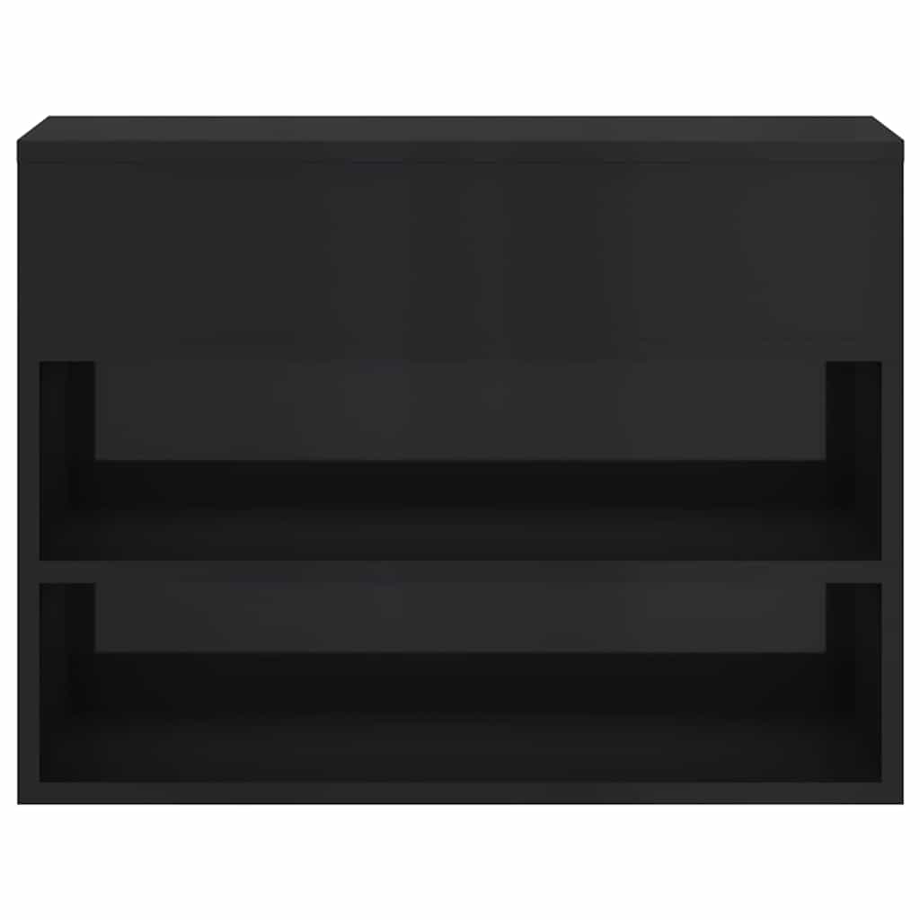 Shoe Bench High Gloss Black 60x30x45 cm Engineered Wood