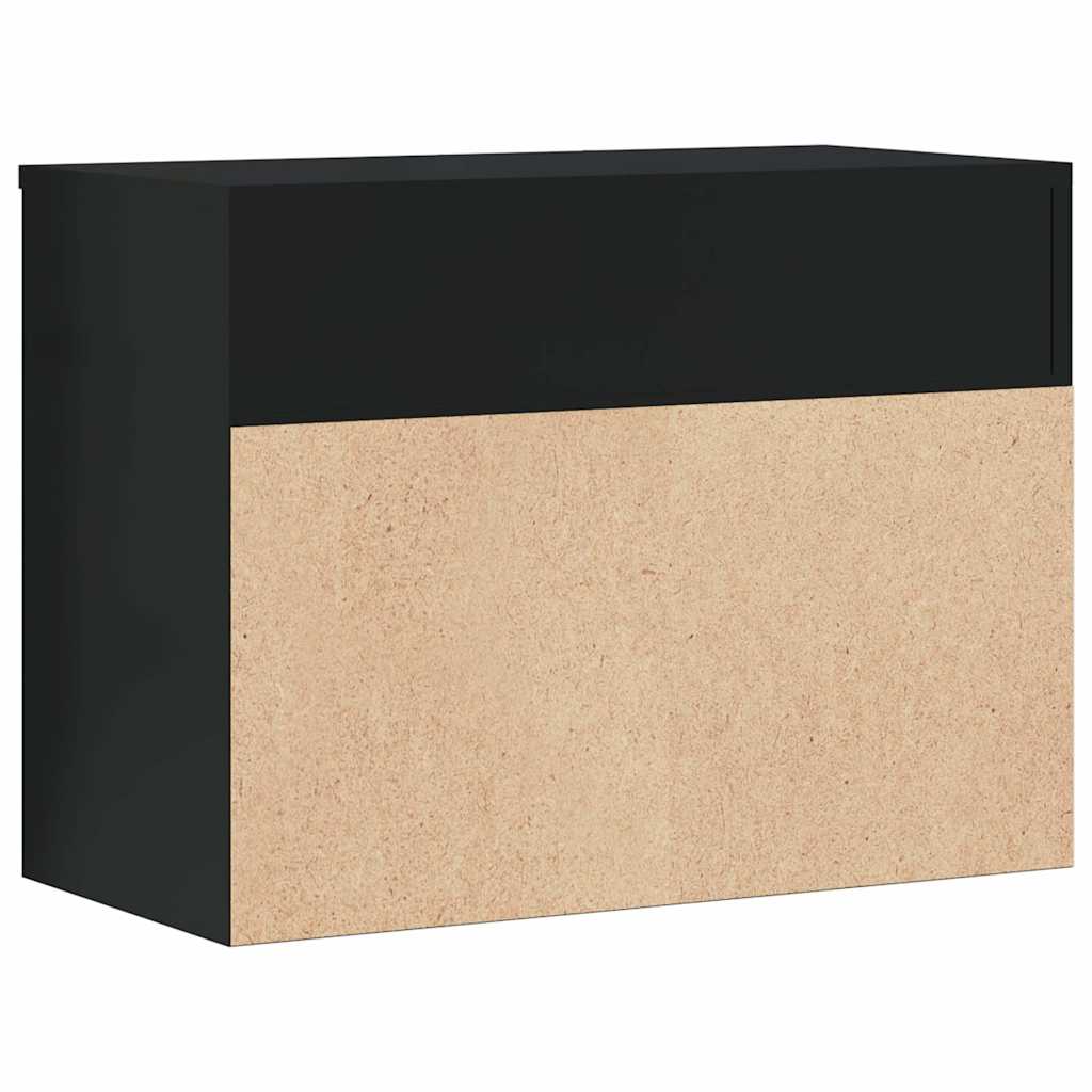 Shoe Bench High Gloss Black 60x30x45 cm Engineered Wood
