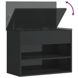 Shoe Bench High Gloss Black 60x30x45 cm Engineered Wood