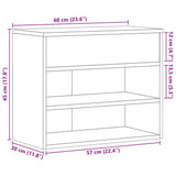Shoe Bench High Gloss Black 60x30x45 cm Engineered Wood