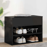 Shoe Bench High Gloss Black 60x30x45 cm Engineered Wood