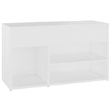 Shoe Bench White 80x30x45 cm Engineered Wood - Front View
