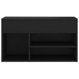 Shoe Bench Black 80x30x45 cm Engineered Wood