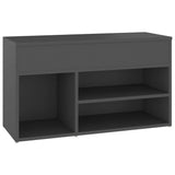 Shoe Bench Grey 80x30x45 cm Engineered Wood