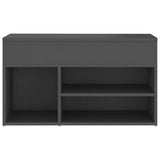 Shoe Bench Grey 80x30x45 cm Engineered Wood - 45-Degree Angle
