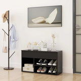 Shoe Bench Grey 80x30x45 cm Engineered Wood