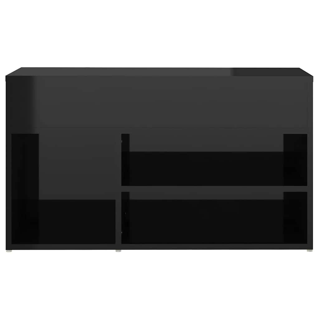 Shoe Bench High Gloss Black 80x30x45 cm Engineered Wood