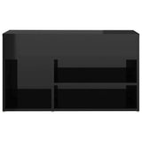 Shoe Bench High Gloss Black 80x30x45 cm Engineered Wood
