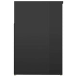 Shoe Bench High Gloss Black 80x30x45 cm Engineered Wood - Rear View