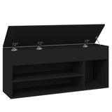 Shoe Bench Black 105x30x45 cm Engineered Wood - 45-Degree Angle