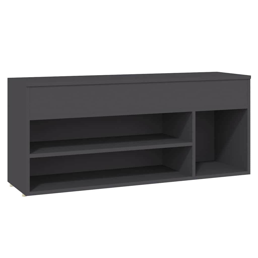 Shoe Bench Grey 105x30x45 cm Engineered Wood