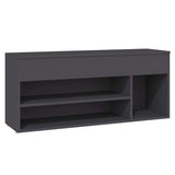 Shoe Bench Grey 105x30x45 cm Engineered Wood - Front View