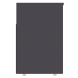 Shoe Bench Grey 105x30x45 cm Engineered Wood - Rear View