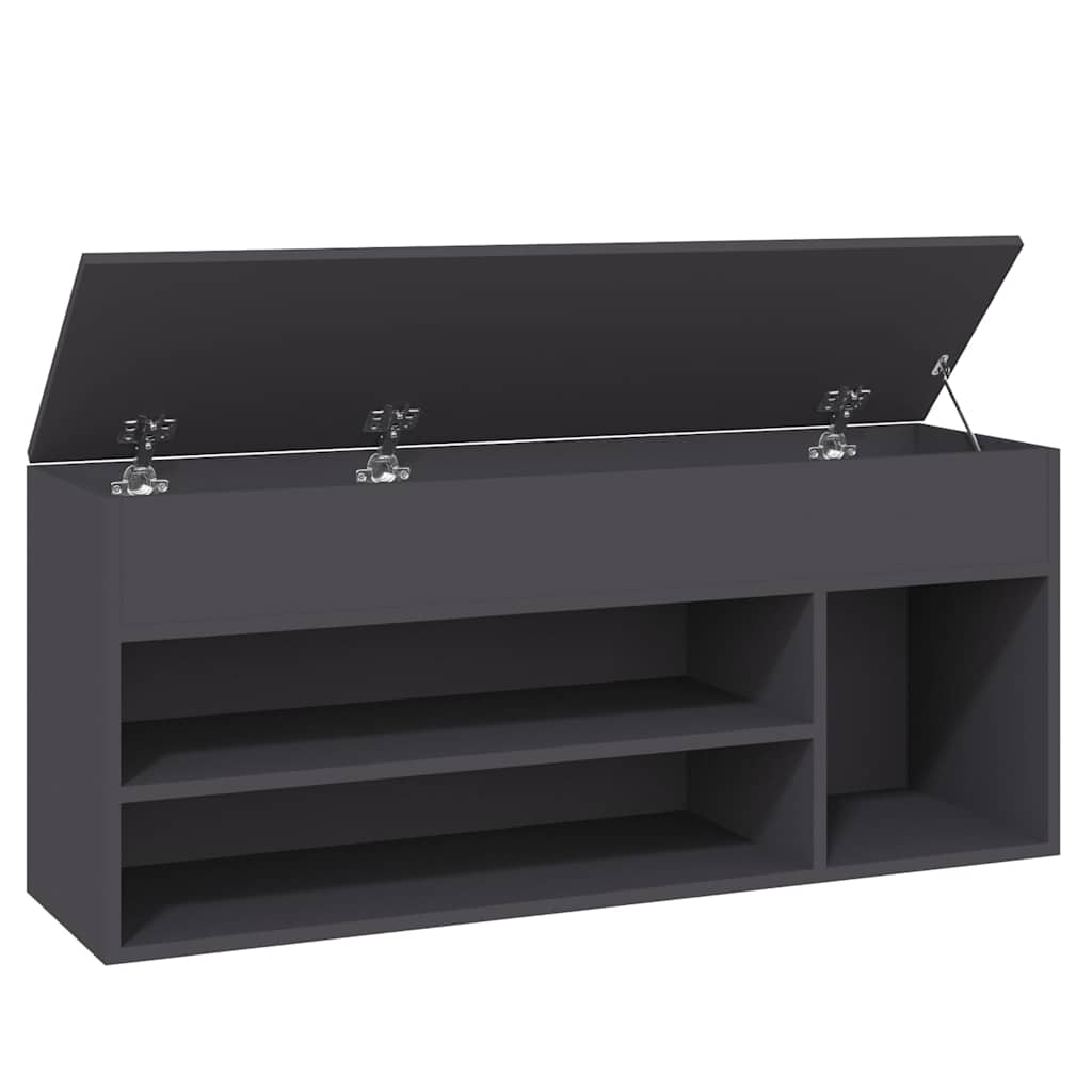 Shoe Bench Grey 105x30x45 cm Engineered Wood
