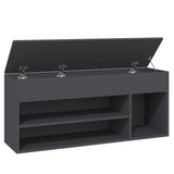 Shoe Bench Grey 105x30x45 cm Engineered Wood