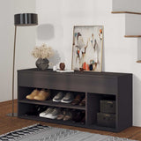 Shoe Bench Grey 105x30x45 cm Engineered Wood