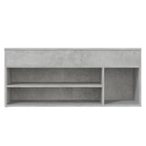 Shoe Bench Concrete Grey 105x30x45 cm Engineered Wood - Top-Down View