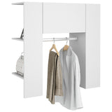 Hallway Cabinet White 97.5x37x99 cm Engineered Wood - Top-Down View