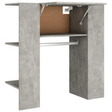 Hallway Cabinet Concrete Grey 97.5x37x99 cm Engineered Wood - Front View