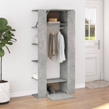 Hallway Cabinet Concrete Grey 97.5x37x99 cm Engineered Wood - Side View