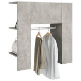 Hallway Cabinet Concrete Grey 97.5x37x99 cm Engineered Wood - 45-Degree Angle