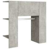 Hallway Cabinet Concrete Grey 97.5x37x99 cm Engineered Wood - Rear View