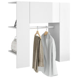 Hallway Cabinet High Gloss White 97.5x37x99 cm Engineered Wood