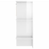 Hallway Cabinet High Gloss White 97.5x37x99 cm Engineered Wood - Low Angle