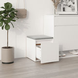 Box Drawer White 40.5x40x40 cm Engineered Wood - Side View