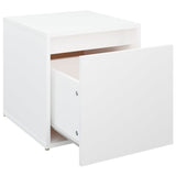 Box Drawer White 40.5x40x40 cm Engineered Wood - Rear View