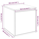 Box Drawer White 40.5x40x40 cm Engineered Wood - Extra Image