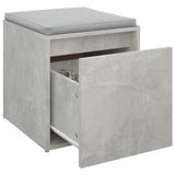 Box Drawer Concrete Grey 40.5x40x40 cm Engineered Wood - 45-Degree Angle