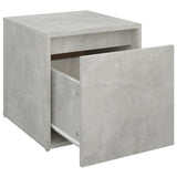 Box Drawer Concrete Grey 40.5x40x40 cm Engineered Wood - Rear View