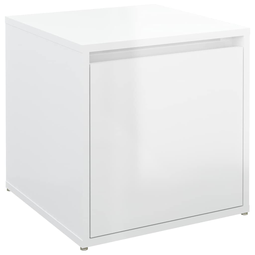 Box Drawer High Gloss White 40.5x40x40 cm Engineered Wood