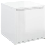 Box Drawer High Gloss White 40.5x40x40 cm Engineered Wood - Front View