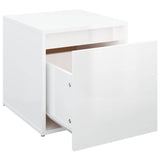 Box Drawer High Gloss White 40.5x40x40 cm Engineered Wood - Rear View